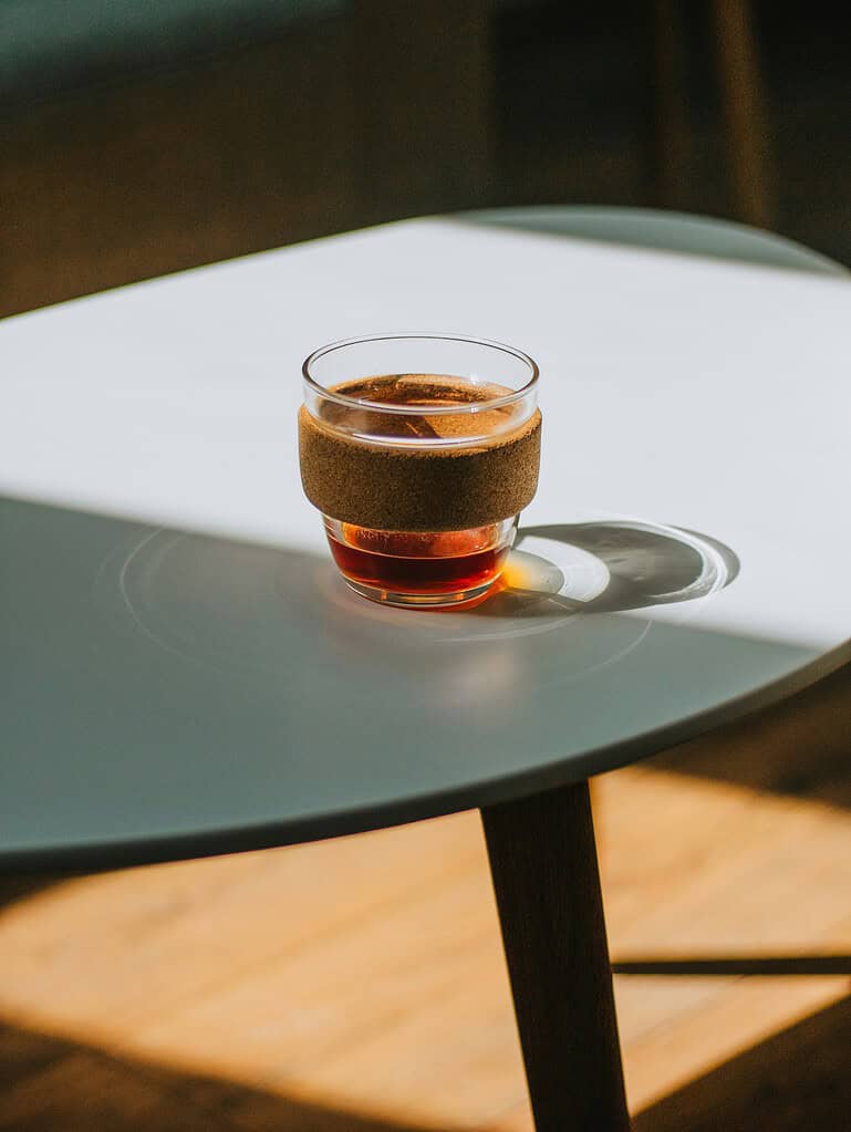 Intentionally living a cup on a table